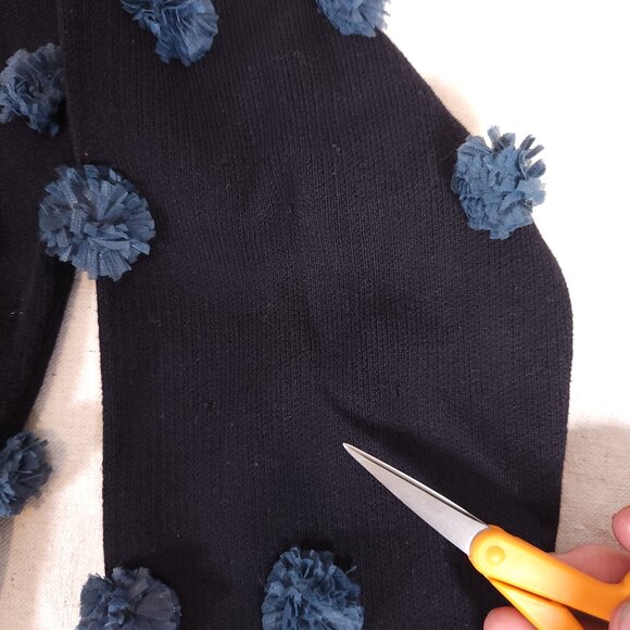 Opening Ceremony Pom Poms Pullover Sweater Womens Medium V-Neck Playful Boho - Picture 6 of 16